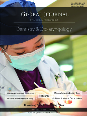 GJMR-J Dentistry and Otolaryngology: Volume 24 Issue J1