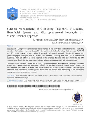 Surgical Management of Coexisting Trigeminal Neuralgia, Hemifacial Spasm, and Glossopharyngeal Neuralgia by Microasterional Approacha