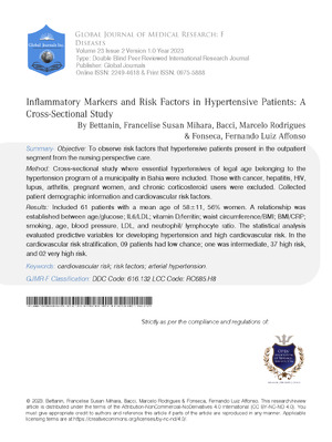 Inflammatory Markers and Risk Factors in Hypertensive Patients: A Cross-Sectional Study