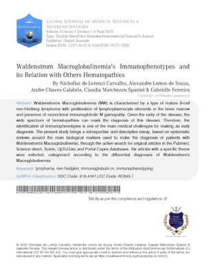 Waldenstrom Macroglobulinemia Immunophenotypes and its Relation with others Hematopathies