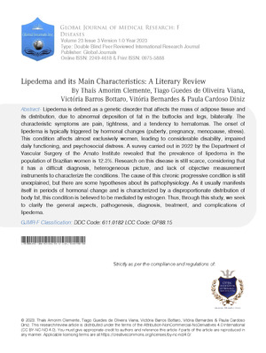 Lipedema and its Main Characteristics: A Literary Review