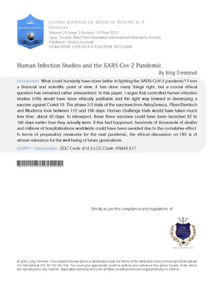 Human Infection Studies and the SARS-CoV-2 Pandemic