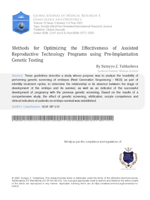 Methods for Optimizing the Effectiveness of Assisted Reproductive Technology Programs using Pre-Implantation Genetic Testing