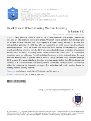 Heart Disease Detection using Machine Learning