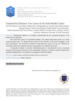 Conjunctival Myiasis: Two Cases at the Kati Health Center