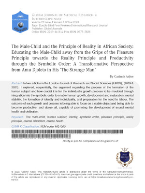 The Male-Child and the Principle of Reality in African Society: Educating the Male-Child away