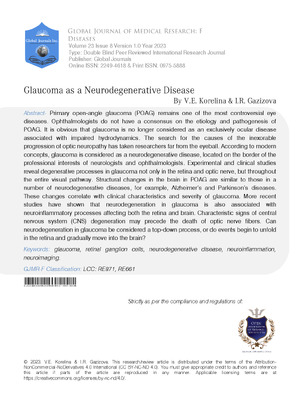 Glaucoma as a Neurodegenerative Disease