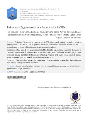 Pulmonary Zygomycosis in a Patient with X-CGD