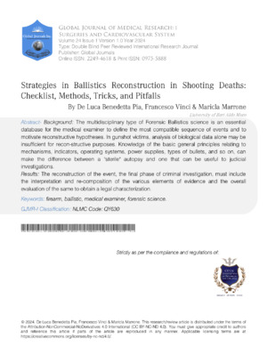 Strategies in Ballistics Reconstruction in Shooting Deaths: Checklist, Methods, Tricks, and Pitfalls