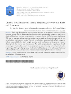 Urinary Tract Infections During Pregnancy: Prevalence, Risks and Treatment