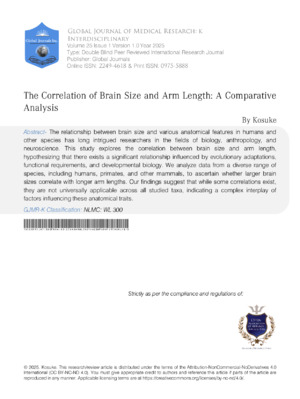 The Correlation Between Arm Length and Brain Size: An Interdisciplinary Approach