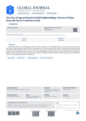 The use of Age at Death in Field Epidemiology: Review of Data from the Seven Countries Study